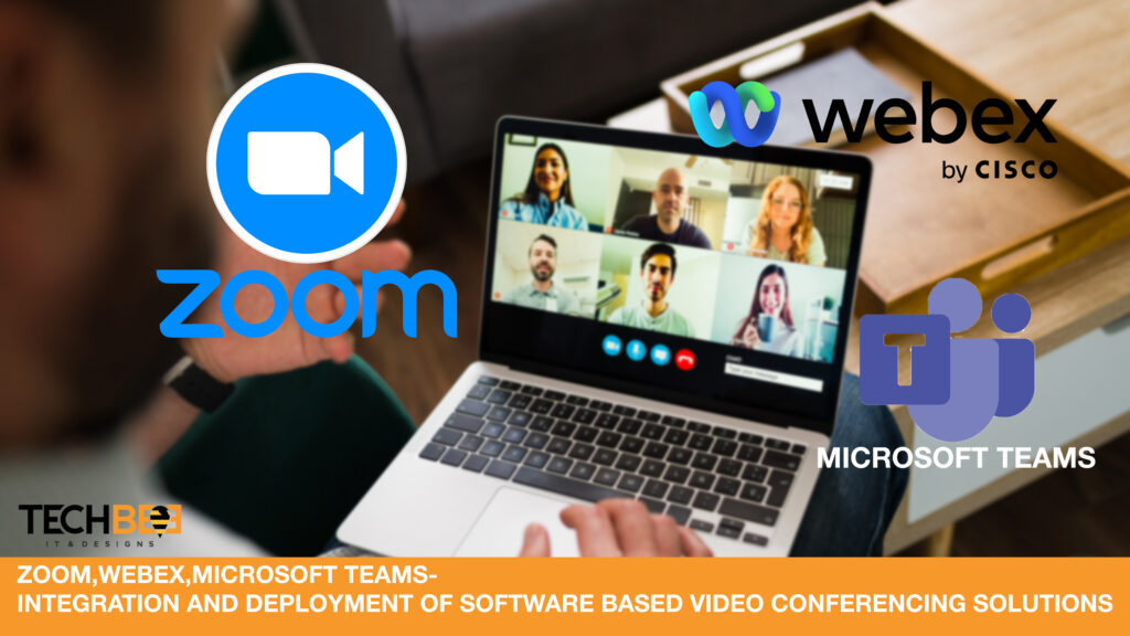 Zoom, Microsoft Teams, Webex – Integration and deployment of software-based video conferencing solutions. meeting room solutions in UAE