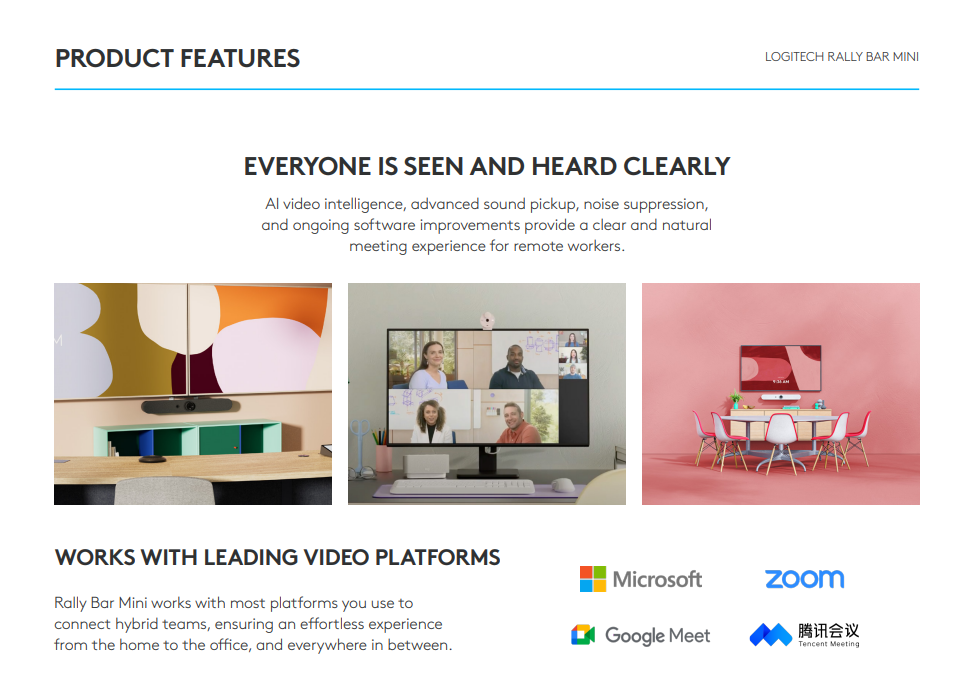 Logitech rallybar mini video conferencing solutions in uae