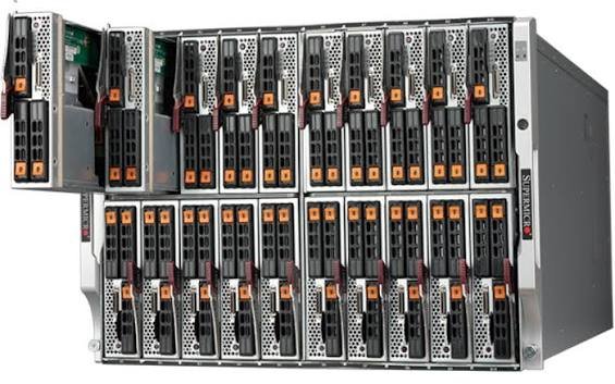 Supermicro SuperBlade servers in UAE, populated blade chassis