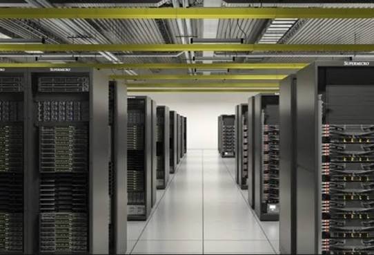 Server room interior representing Supermicro AI server infrastructure in Dubai